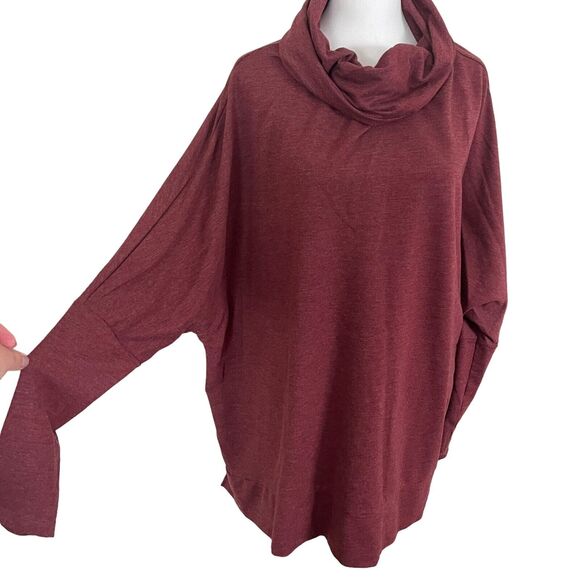 Soft Surroundings Plus One Size Popover Top Cowl Neck Dolman Lounge - Picture 5 of 10